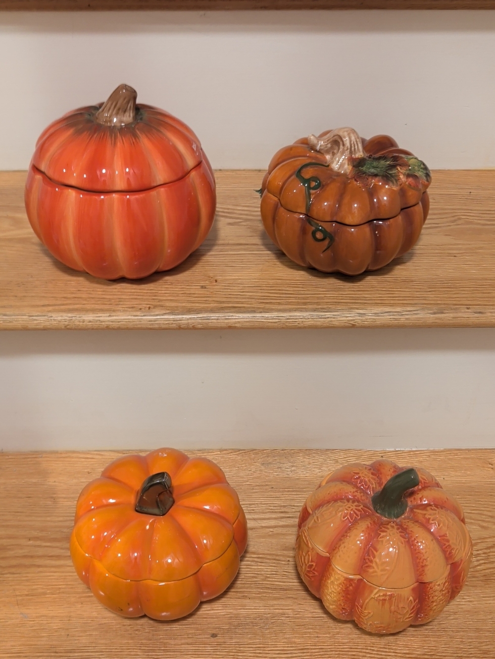 Set Of 4 Pumpkin Dishes
